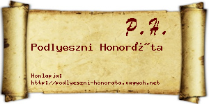 Podlyeszni Honoráta névjegykártya